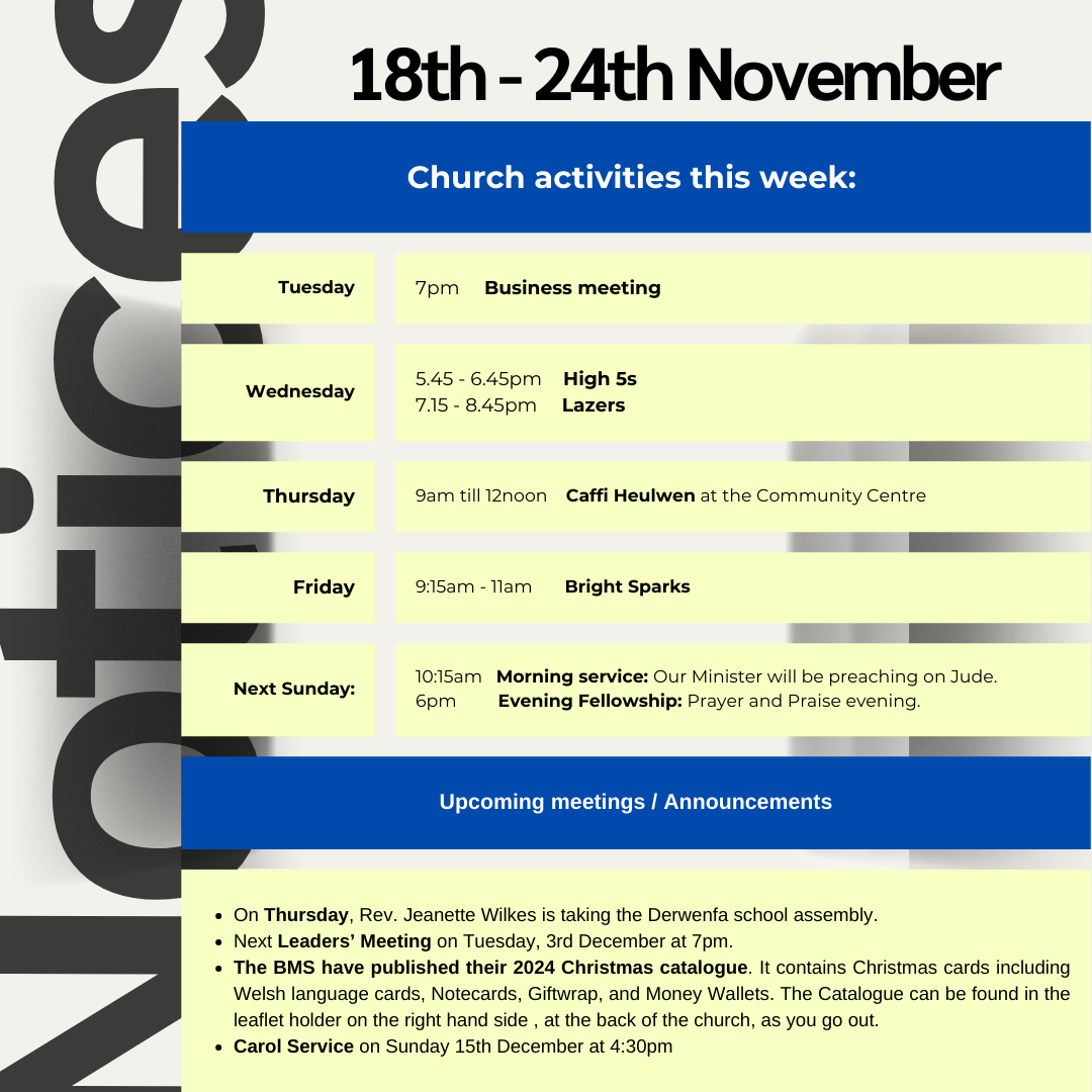 Notices 18th-24th Nov 24